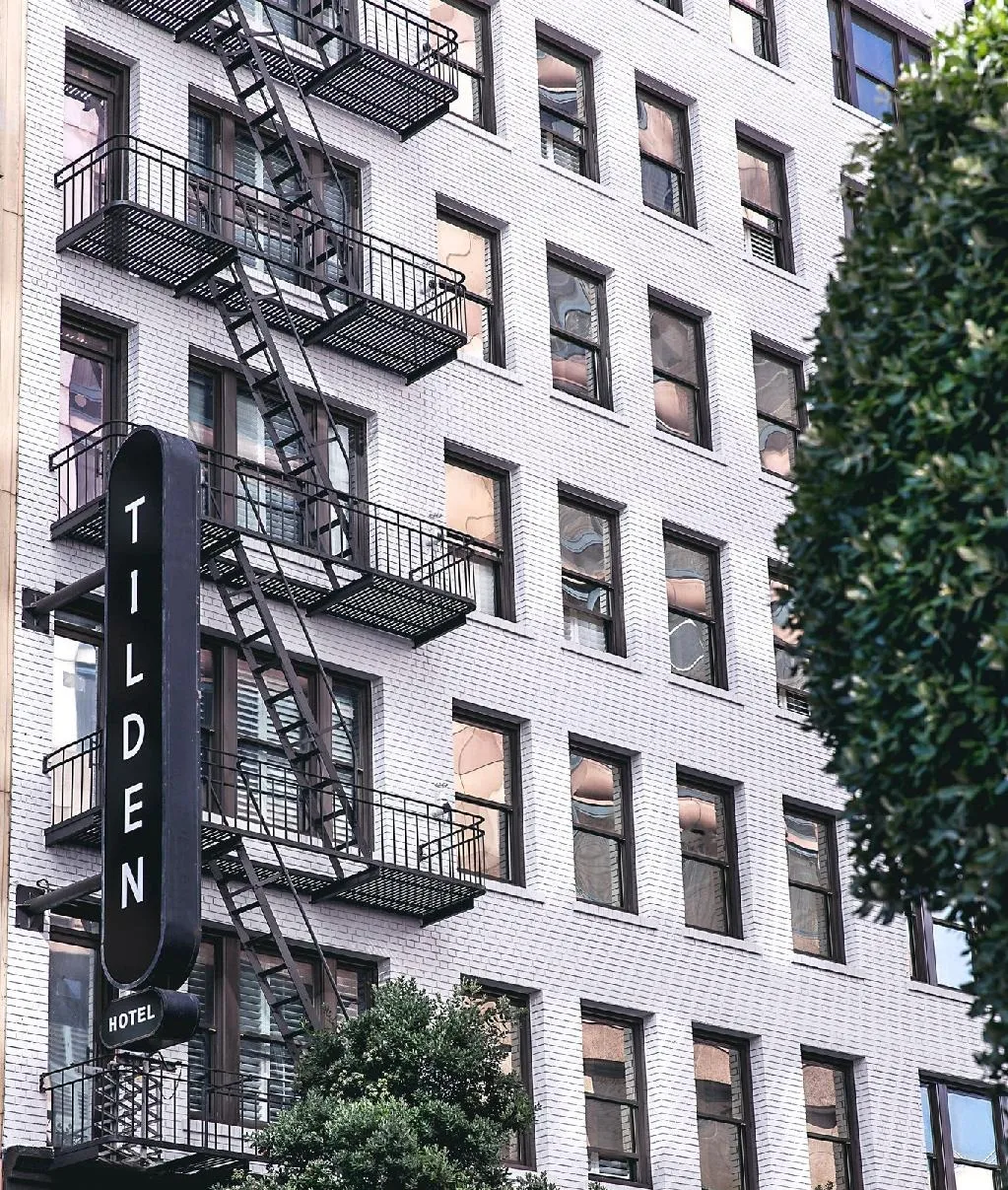 The Tilden Hotel, a 1928 Art Deco building on Taylor Street in San Francisco